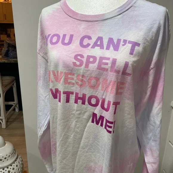 NWT HOT TOPIC You Can’t Spell Awesome Without Me Long Sleeve T - Picture 3 of 9